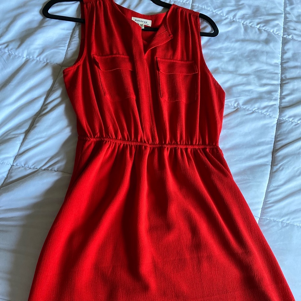 Monteau Red Mini Dress